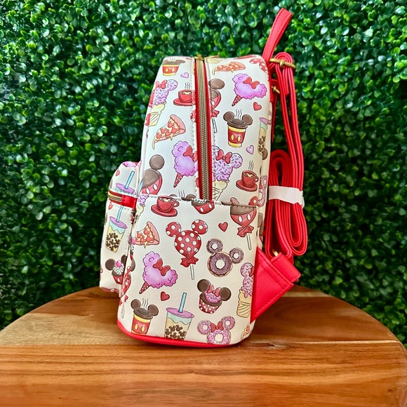 Loungefly Disney Mickey Mouse & Minnie Mouse Treats Mini Backpack - Picture 2 of 6